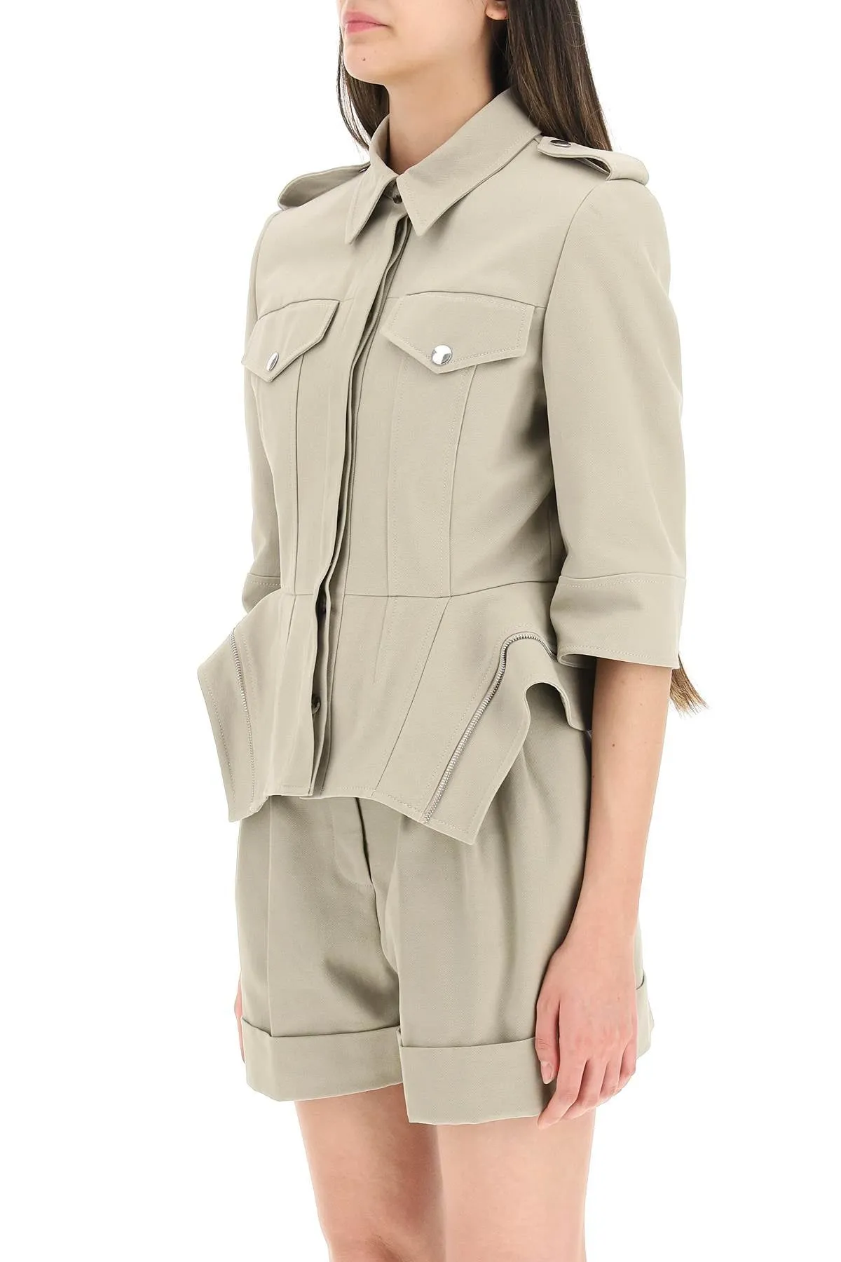 Alexander McQueen Waist Detailed Jacket