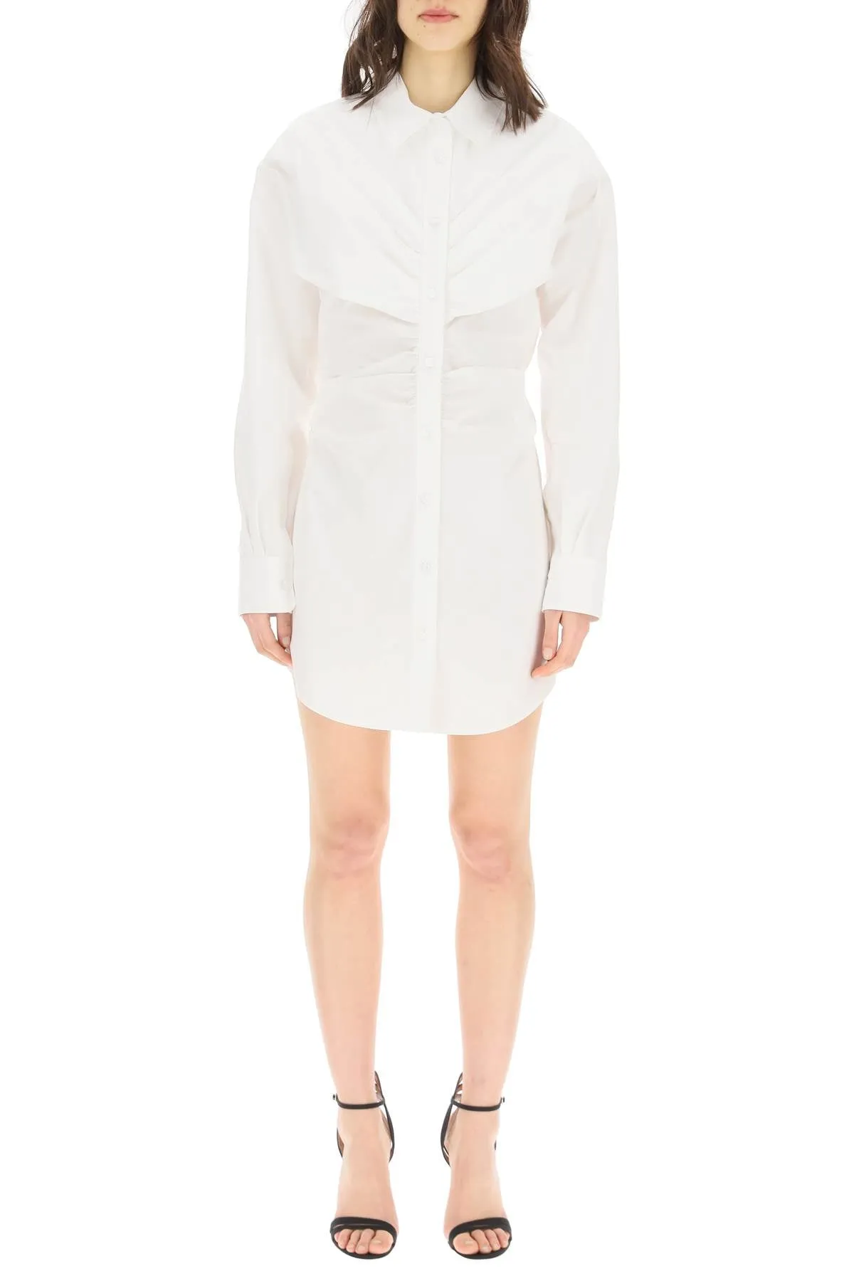 Alexander Wang Draped Hourglass Mini Shirt Dress