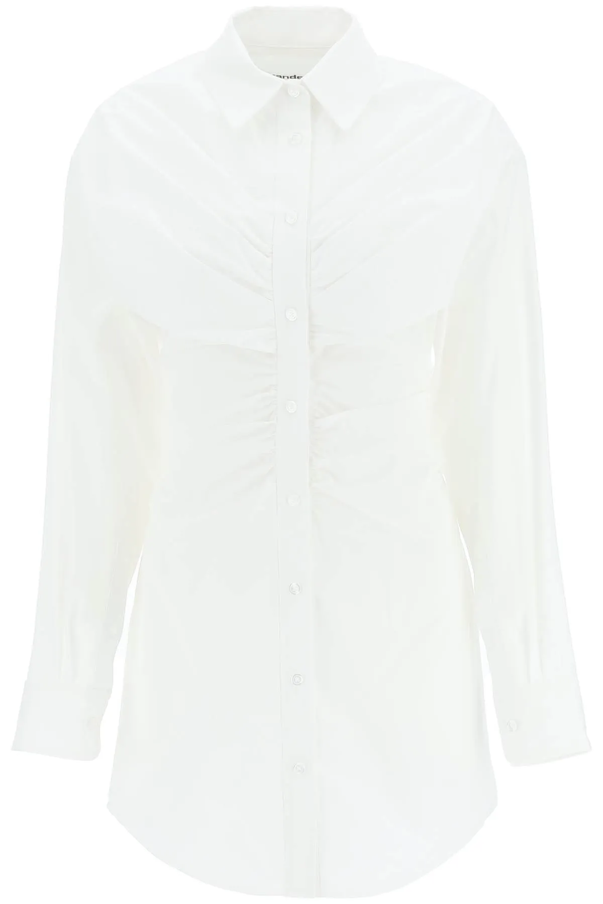 Alexander Wang Draped Hourglass Mini Shirt Dress