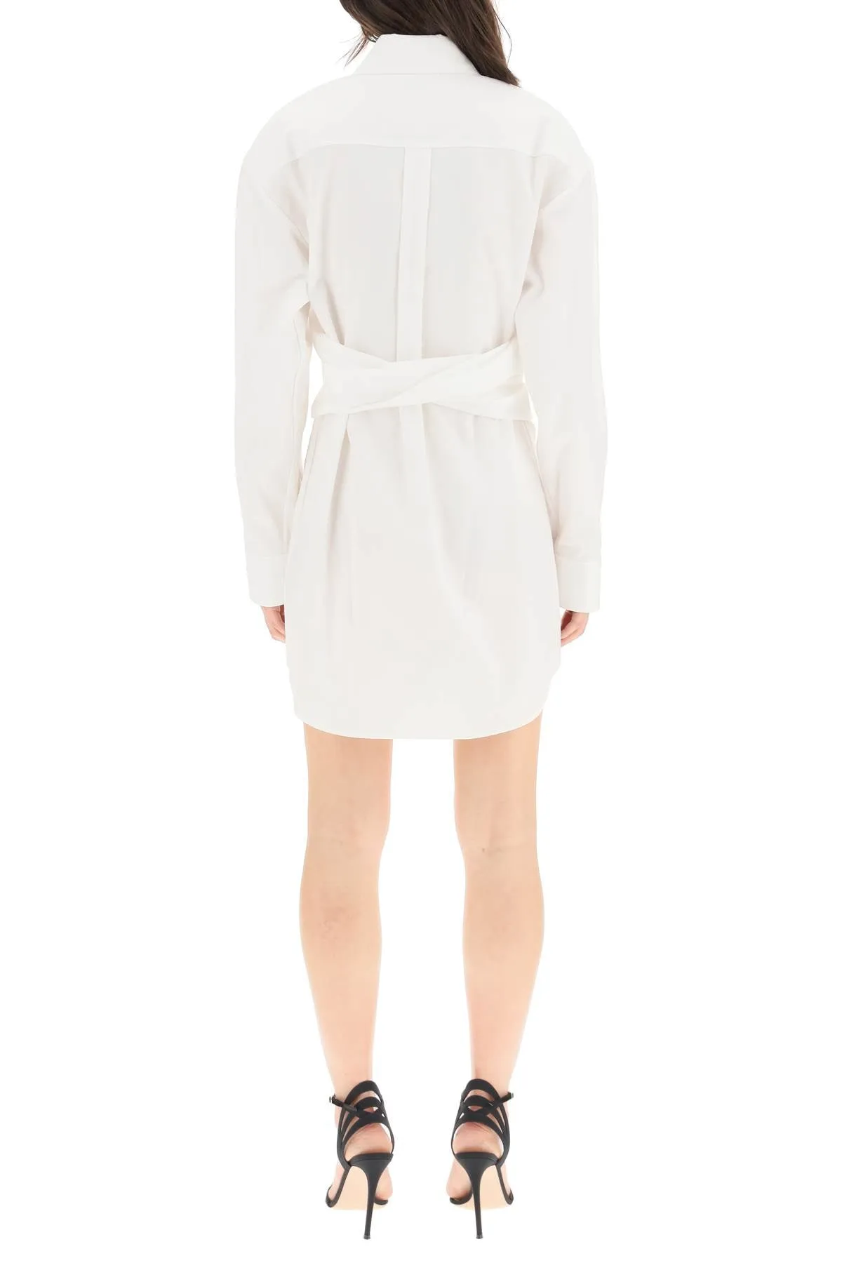 Alexander Wang Draped Hourglass Mini Shirt Dress