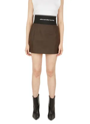 Alexander Wang High Waist A-Line Mini Skirt