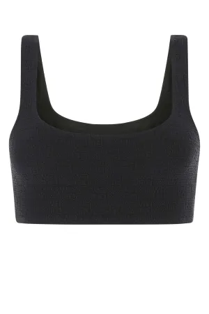 Alexander Wang Logo Detailed Open Back Bikini Top