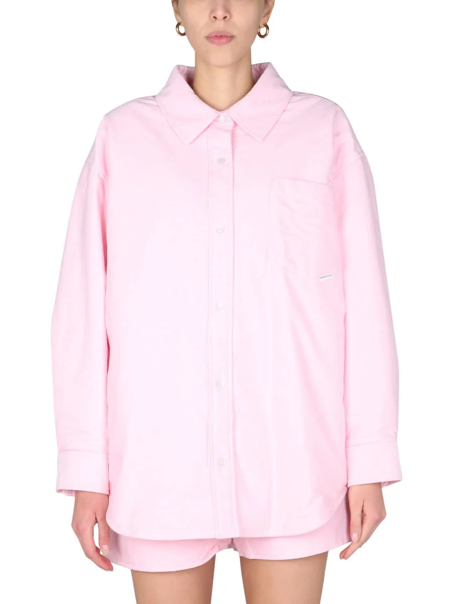 Alexander Wang Striped Padded Shirt Jacket