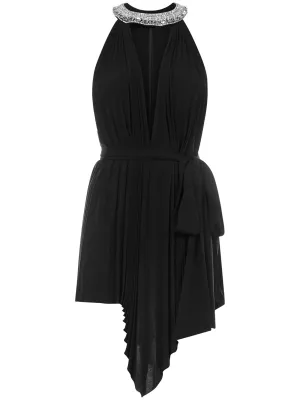 Alexandre Vauthier Embellished Neck Mini Dress