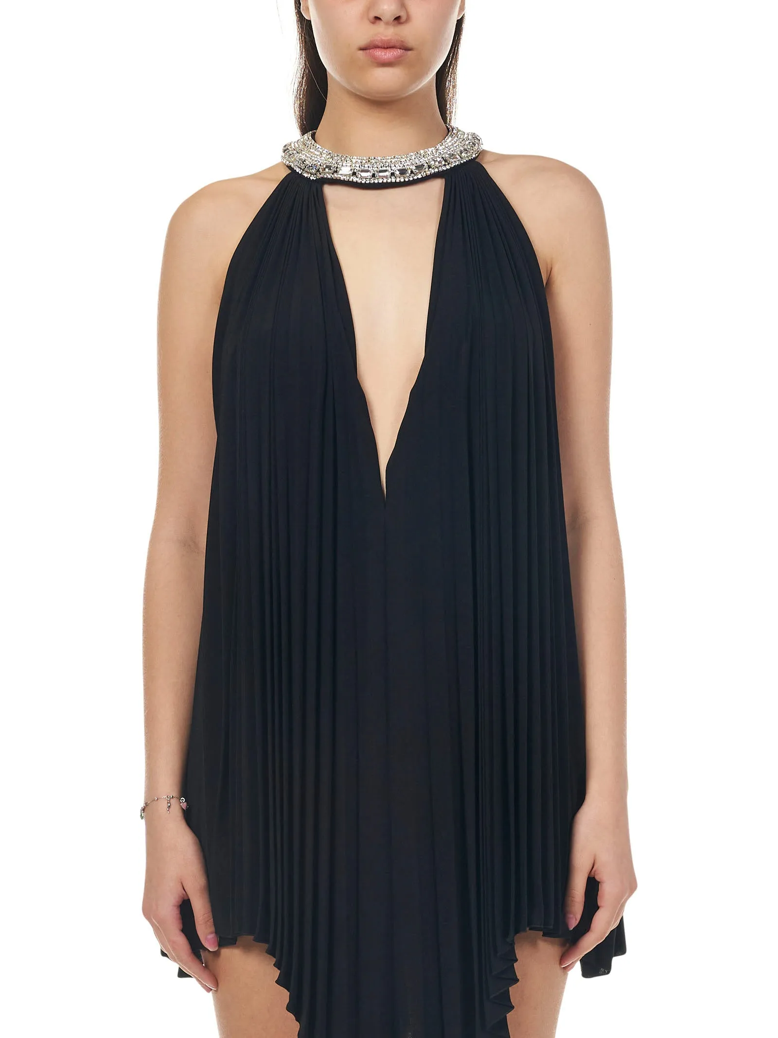 Alexandre Vauthier Embellished Neck Mini Dress