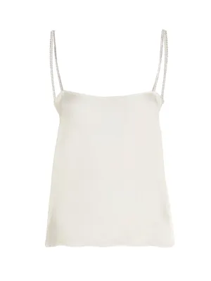 Alexandre Vauthier Sheer Spaghetti Strap Top