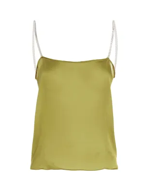 Alexandre Vauthier Sheer Spaghetti Strap Top