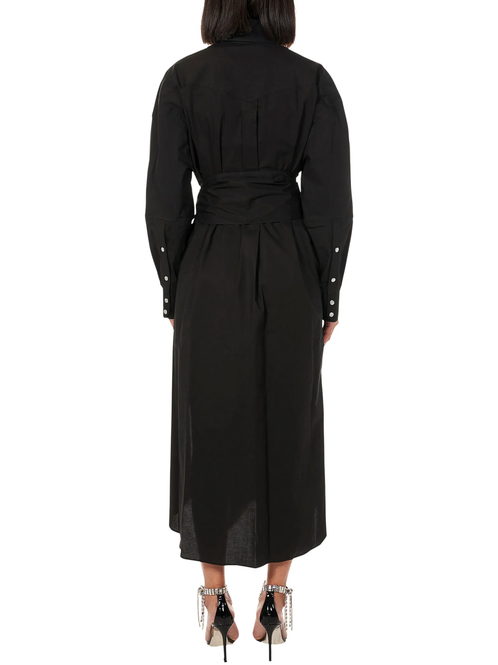 Alexandre Vauthier Tie-Waist Midi Shirt Dress