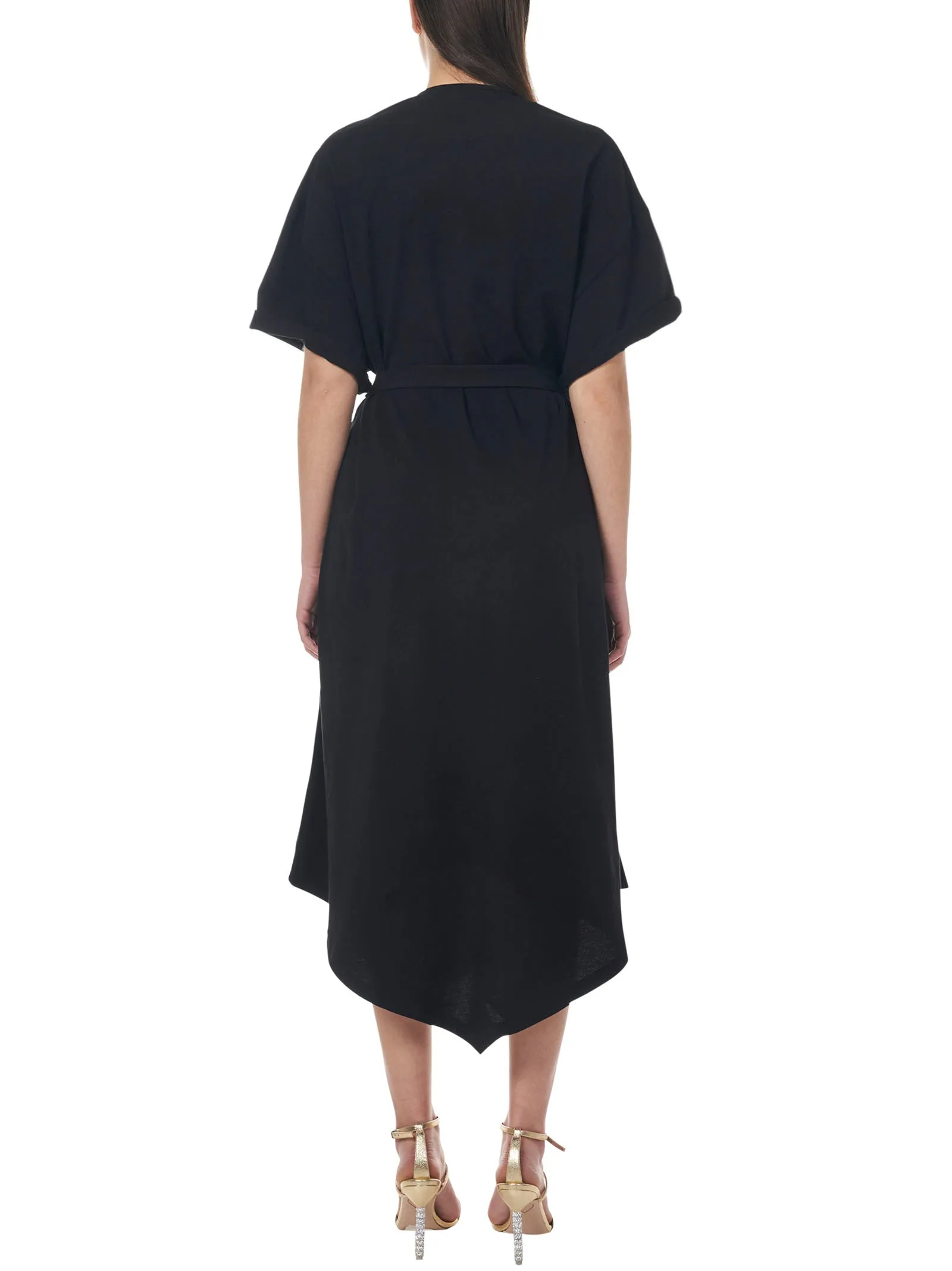 Alexandre Vauthier Tie-Waist Midi T-Shirt Dress