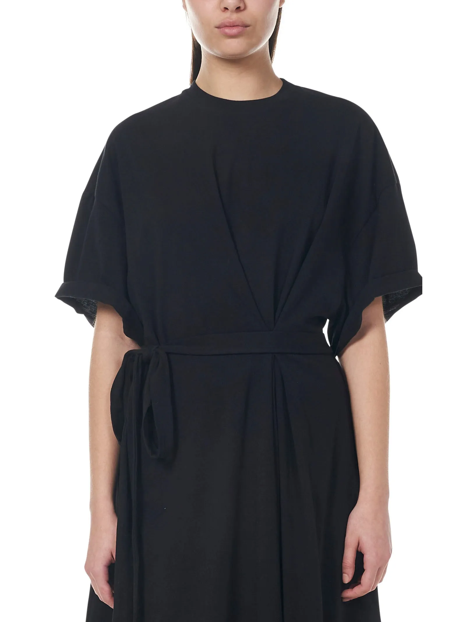 Alexandre Vauthier Tie-Waist Midi T-Shirt Dress