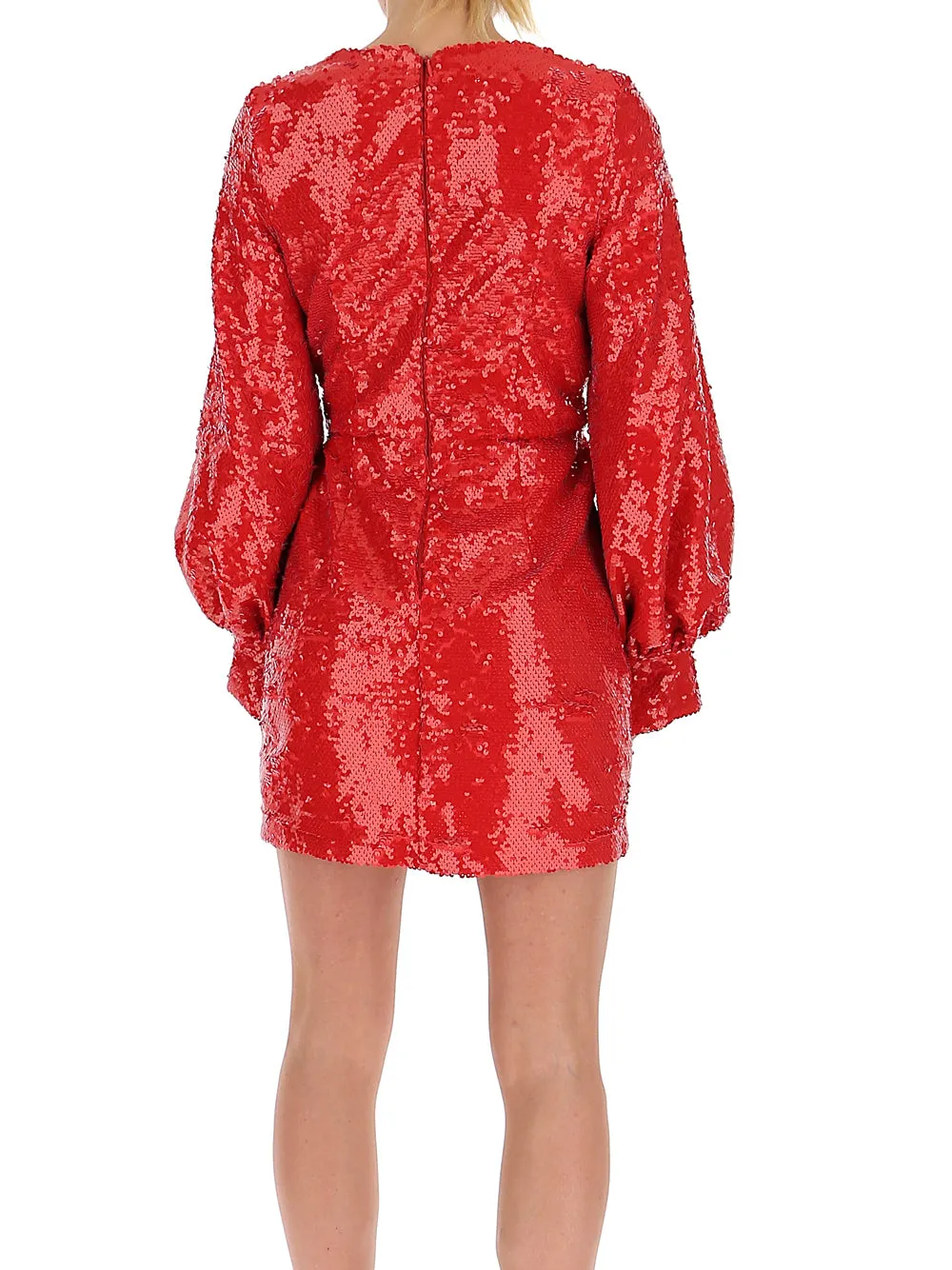 Amen Embellished V-Neck Mini Dress