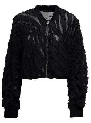 Andersson Bell Adia See-Through Fringe Bomber Jacket