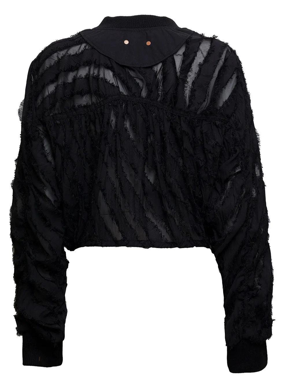 Andersson Bell Adia See-Through Fringe Bomber Jacket