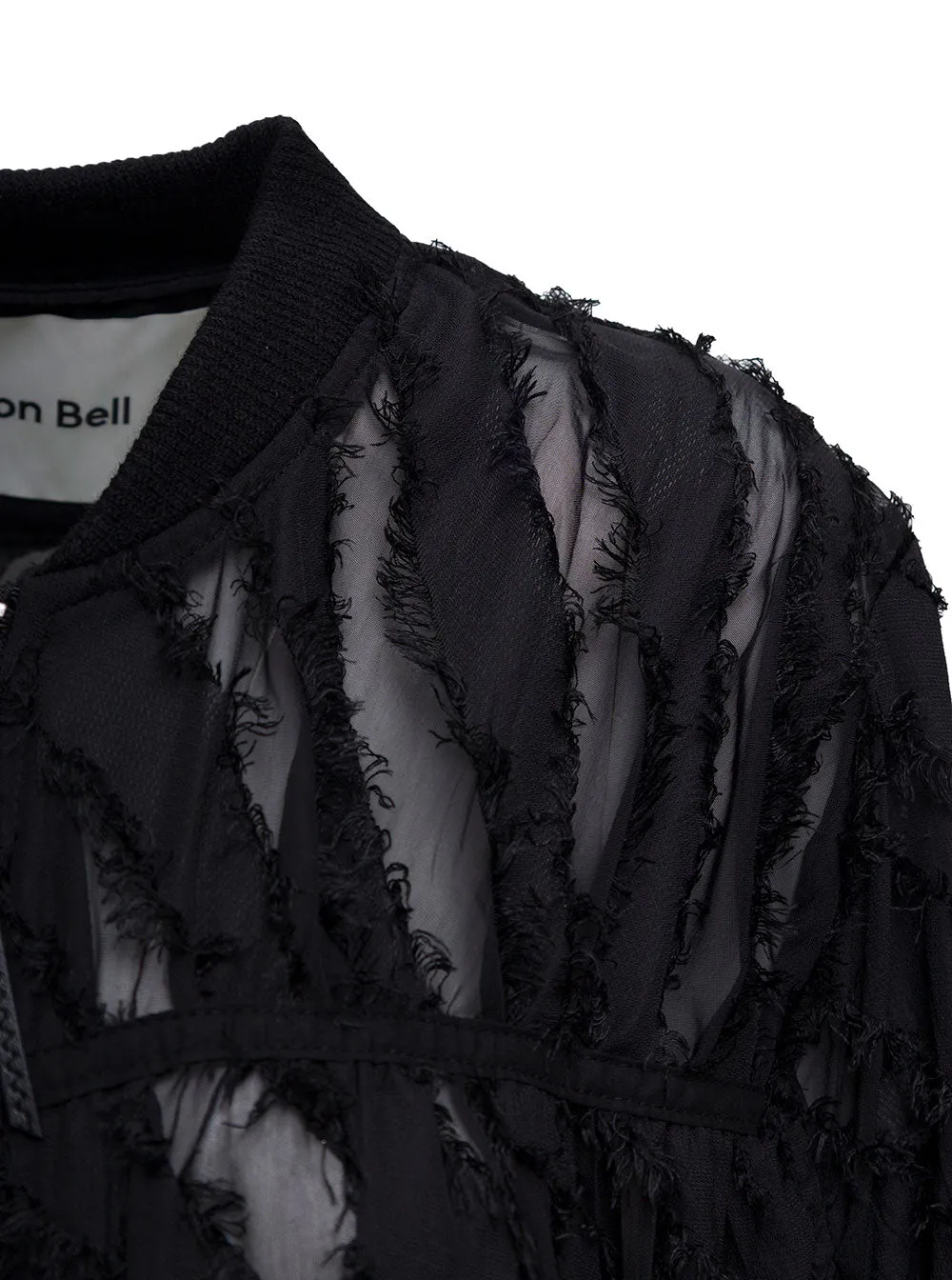 Andersson Bell Adia See-Through Fringe Bomber Jacket