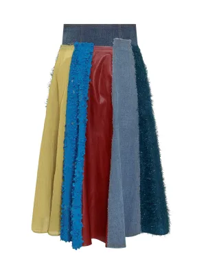 Andersson Bell Jamine Color-Block Combination Skirt