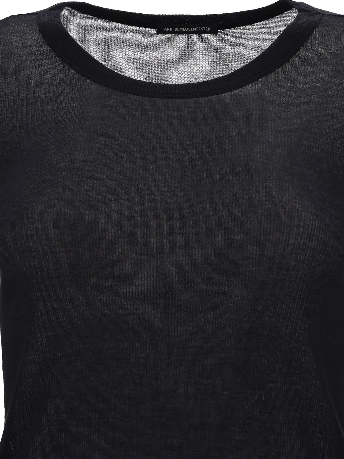 Ann Demeulemeester Karo Long-Sleeve Top