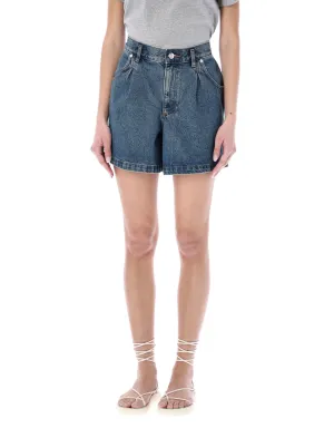 A.P.C. Abigail High Waist Denim Shorts