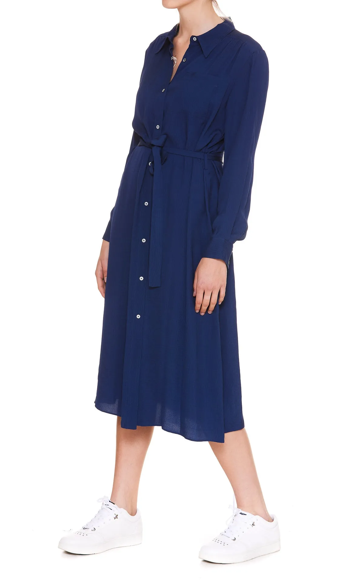 A.P.C. Belted Button-Down Midi Dress
