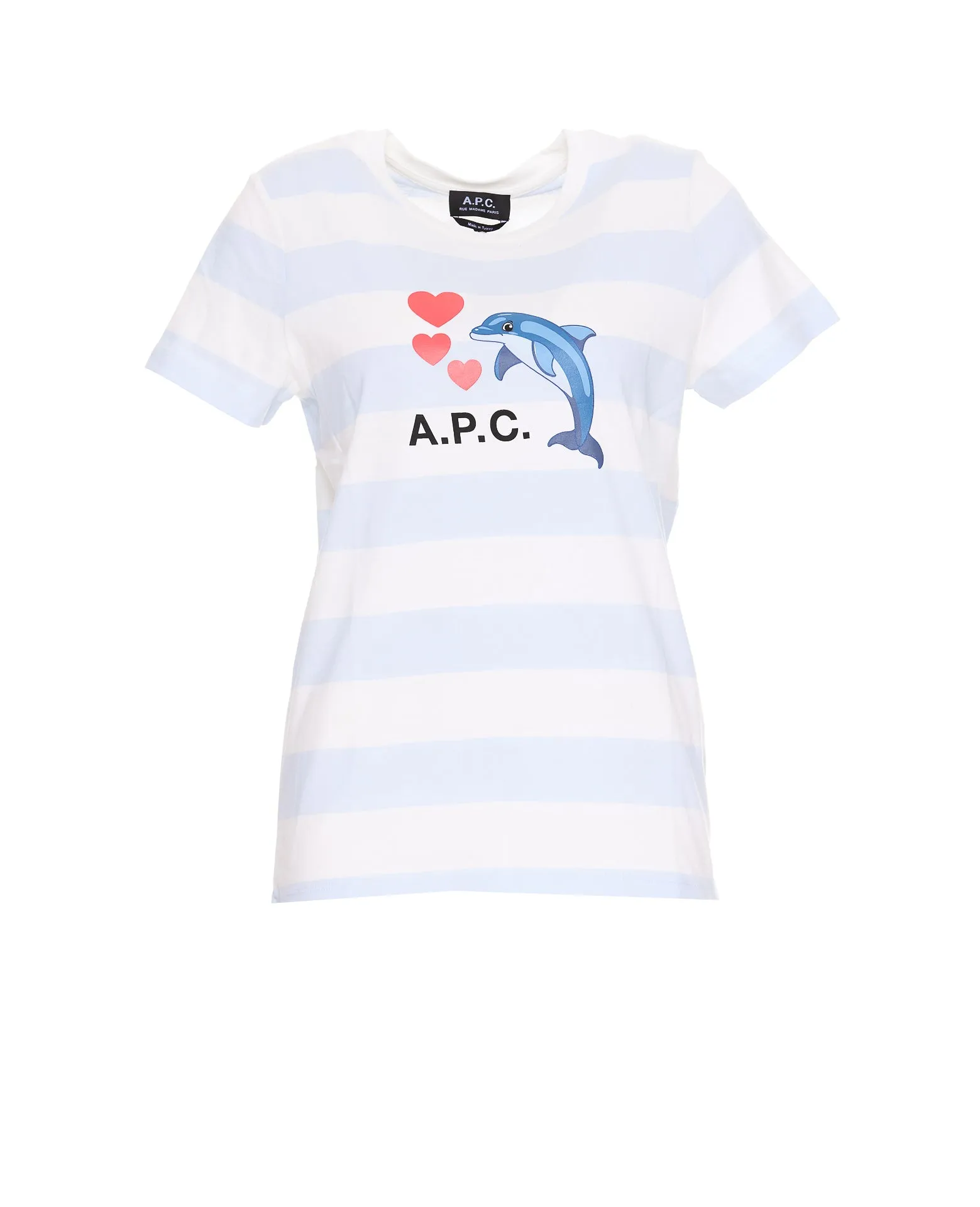 A.P.C. Graphic Printed Striped T-Shirt
