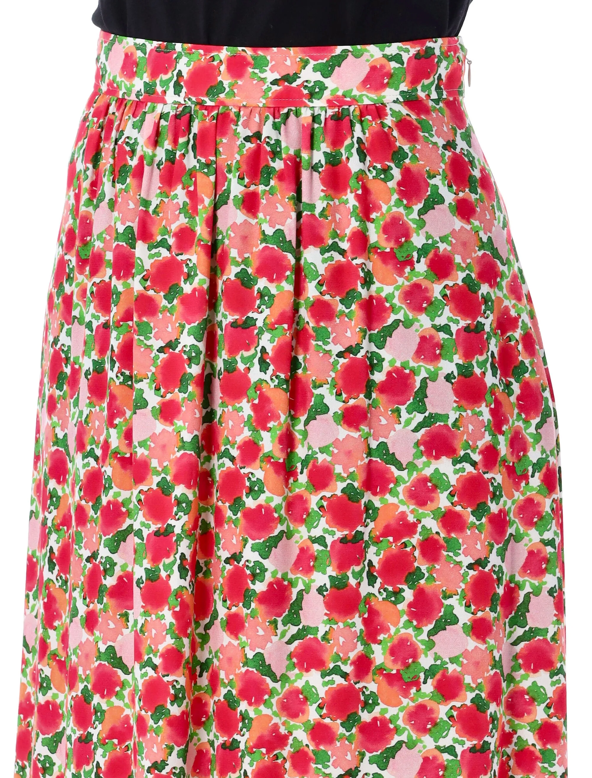 A.P.C. Ravena Floral Printed Midi Skirt