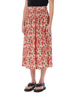 A.P.C. Ravena Floral Printed Midi Skirt