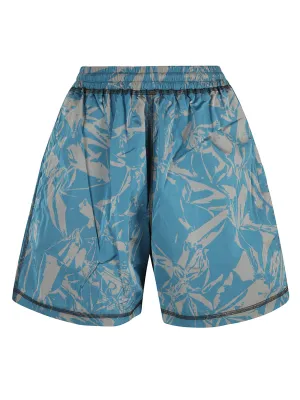 Aries Abstract Pattern Logo Patch Shorts