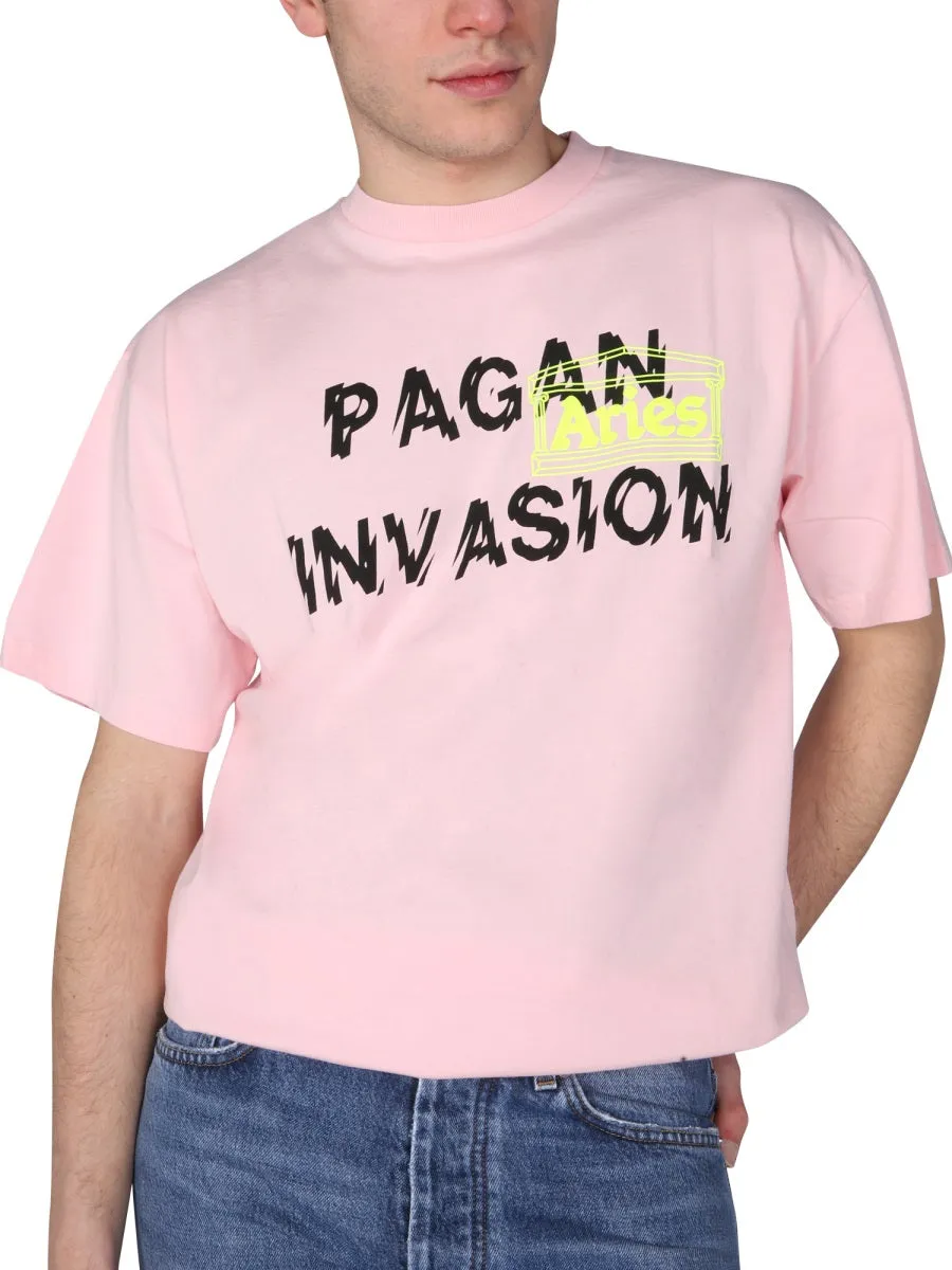 Aries Pagan Invasion Printed T-Shirt