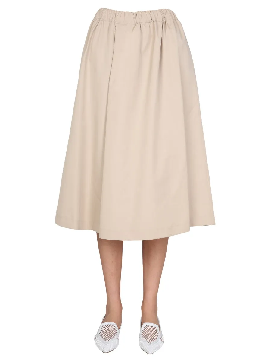 Aspes High Rise A-Line Midi Skirt