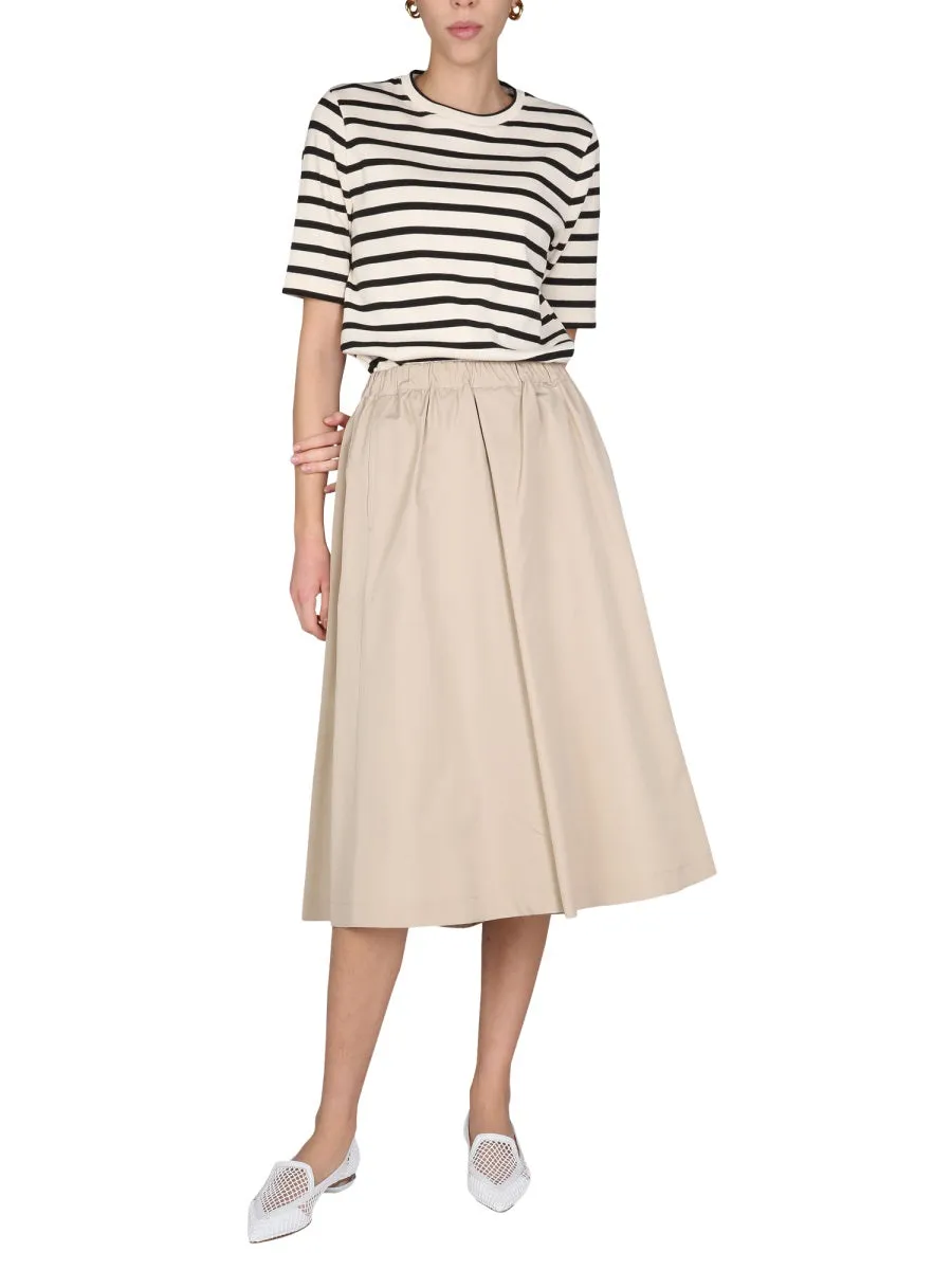 Aspes High Rise A-Line Midi Skirt