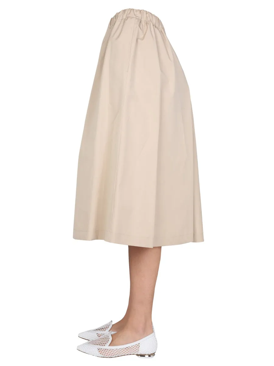 Aspes High Rise A-Line Midi Skirt