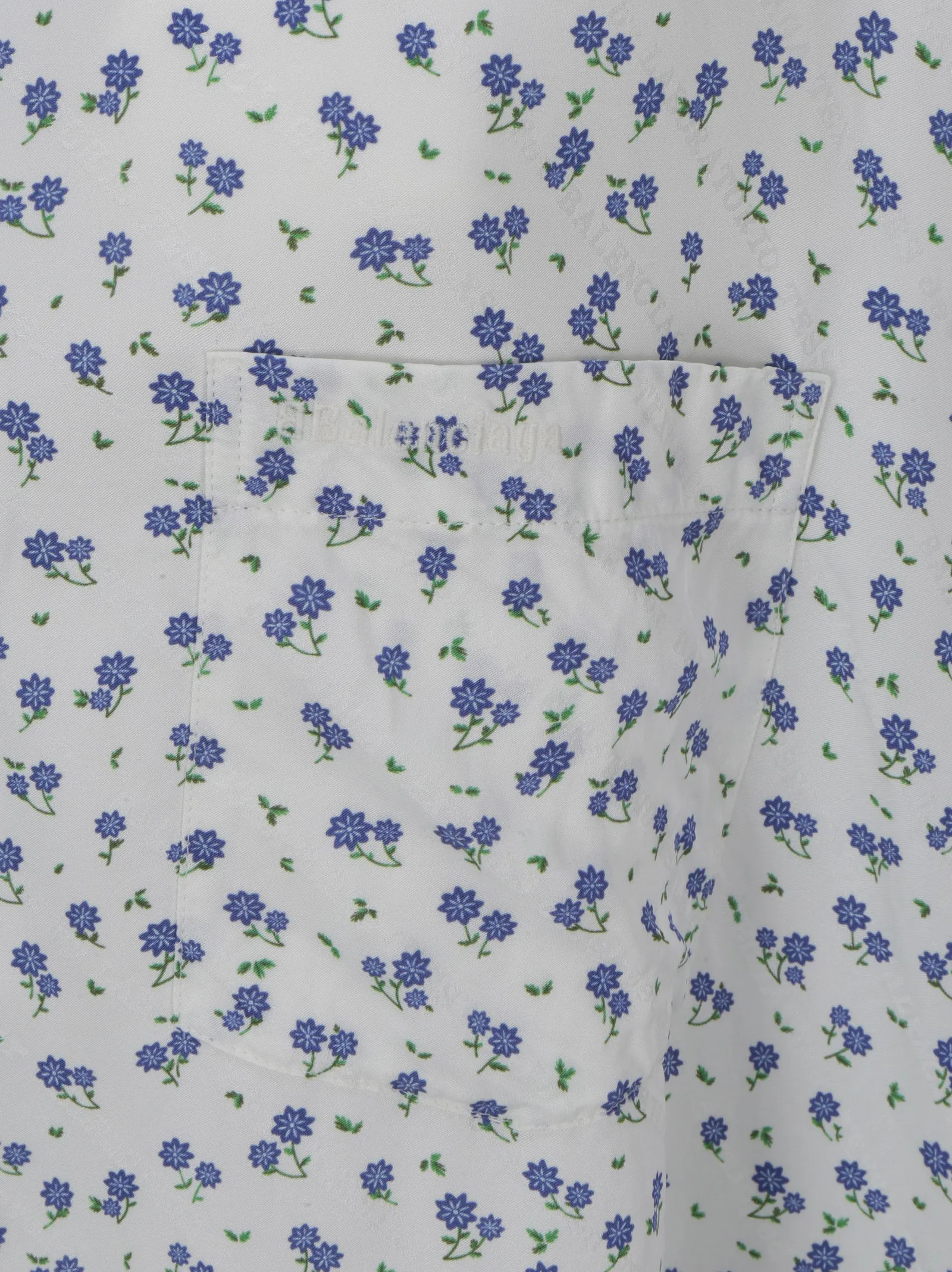Balenciaga Allover Floral Printed Long-Sleeved Shirt