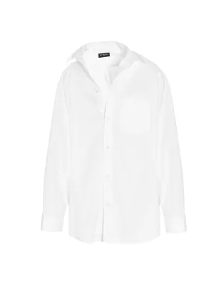 Balenciaga Asymmetric Off-The Shoulder Shirt