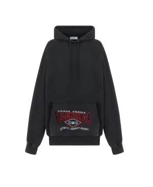 Balenciaga Logo Detailed Drawstring Hoodie