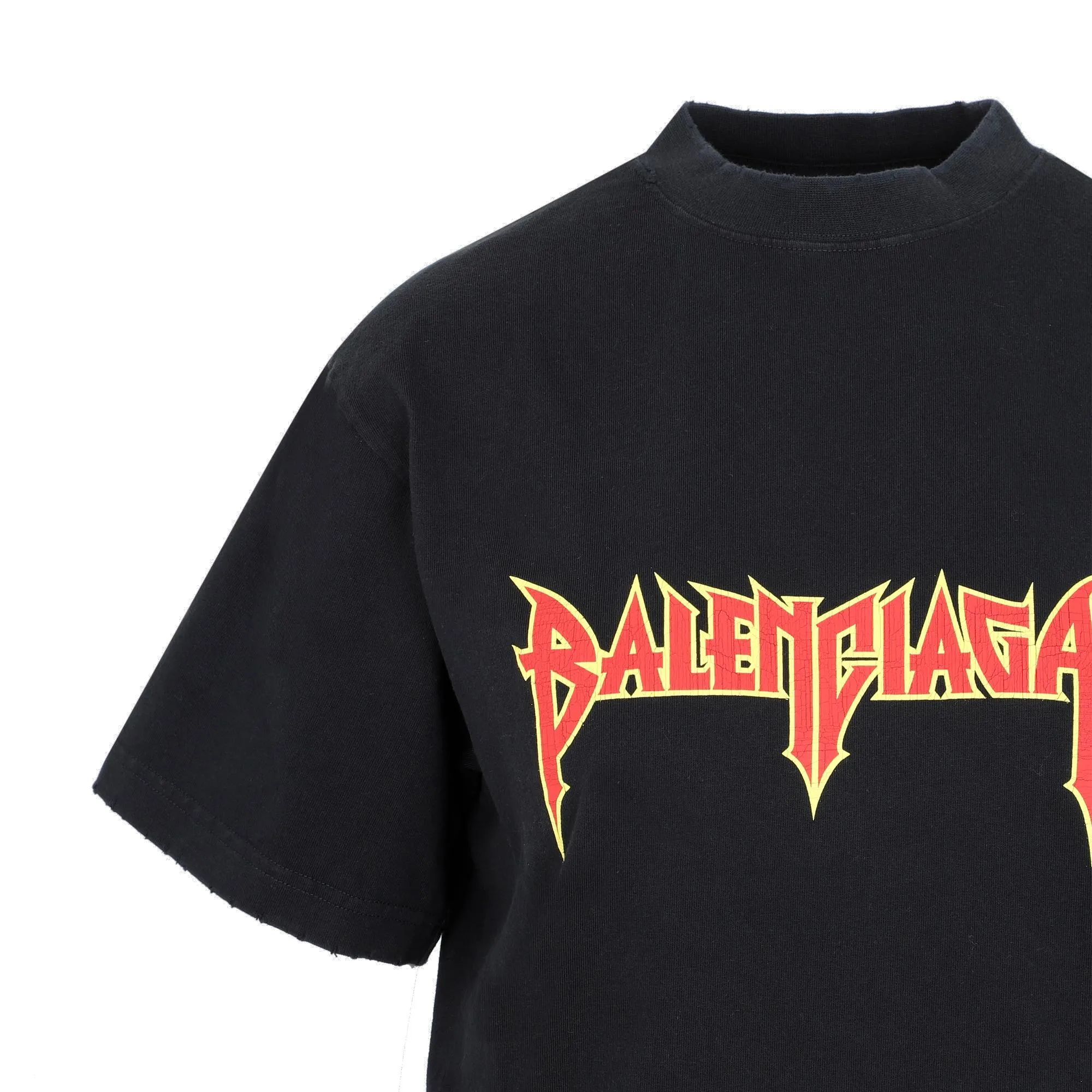 Balenciaga Logo Printed Crinkled T-Shirt Dress