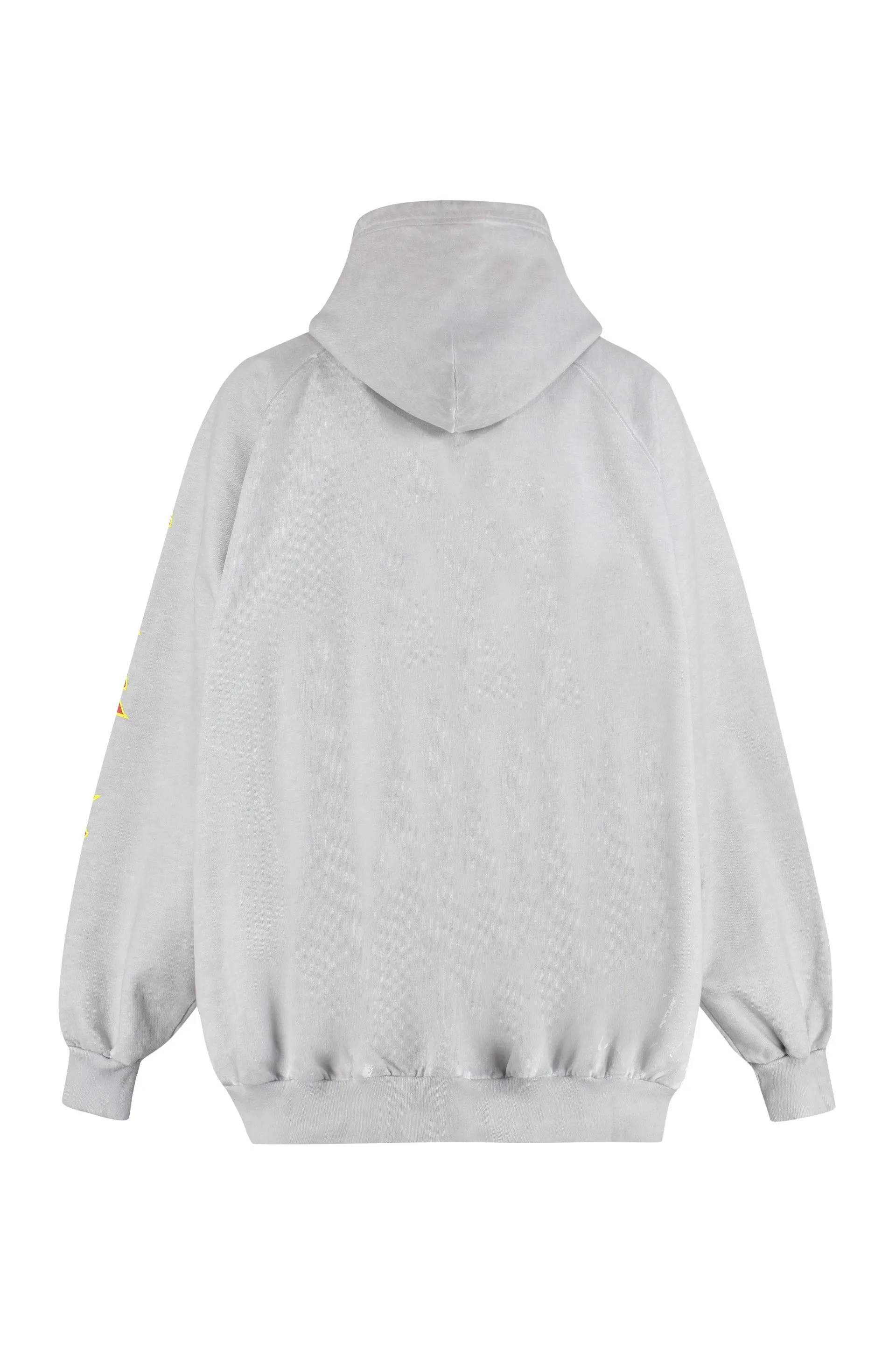 Balenciaga Logo Printed Distressed Drawstring Hoodie