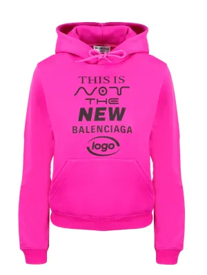 Balenciaga Not The New Logo Printed Drawstring Hoodie