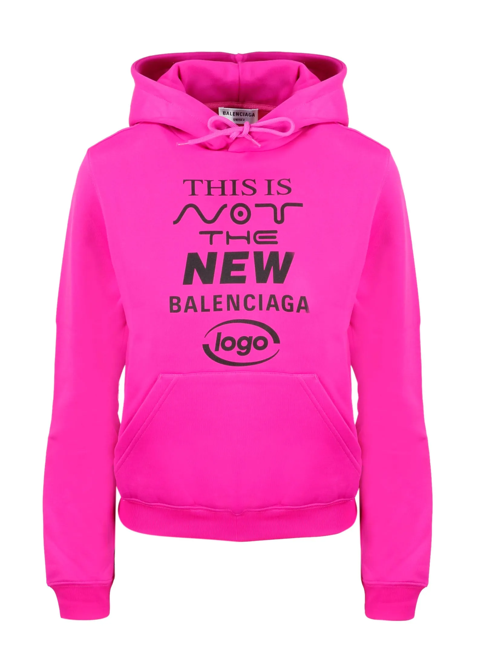 Balenciaga Not The New Logo Printed Drawstring Hoodie