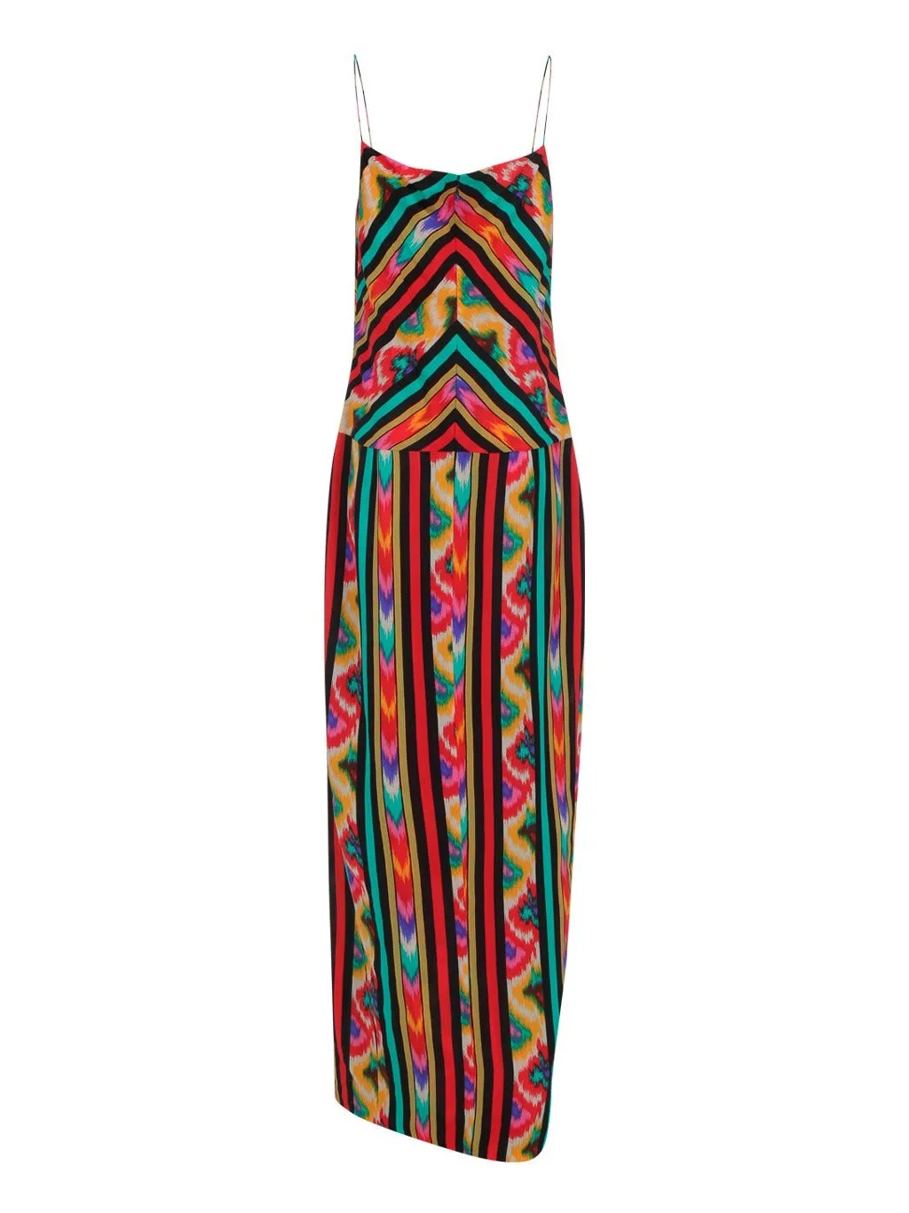 Balmain Abstract Printed Spaghetti Strap Dress