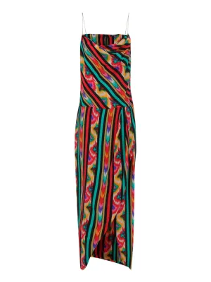 Balmain Abstract Printed Spaghetti Strap Dress