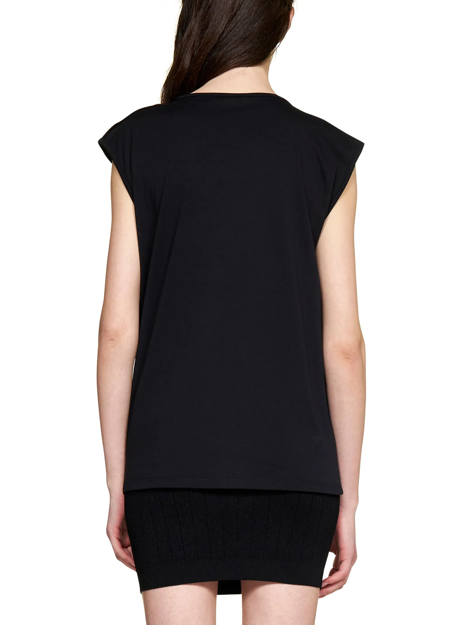 Balmain Logo Printed Crewneck Tank Top