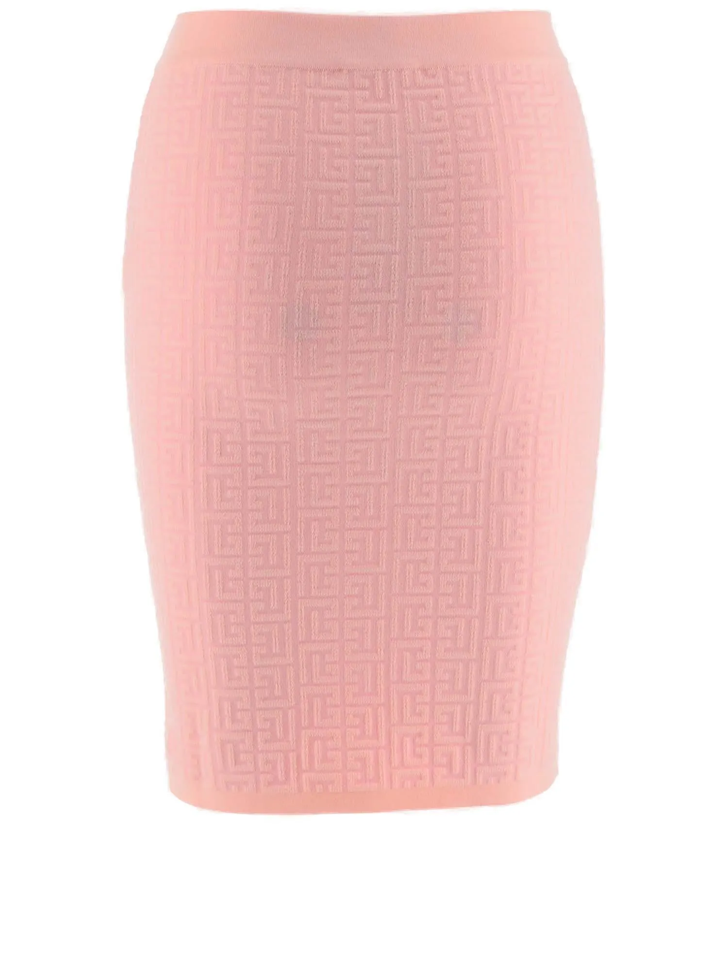 Balmain Monogram Zip-Up Mini Skirt