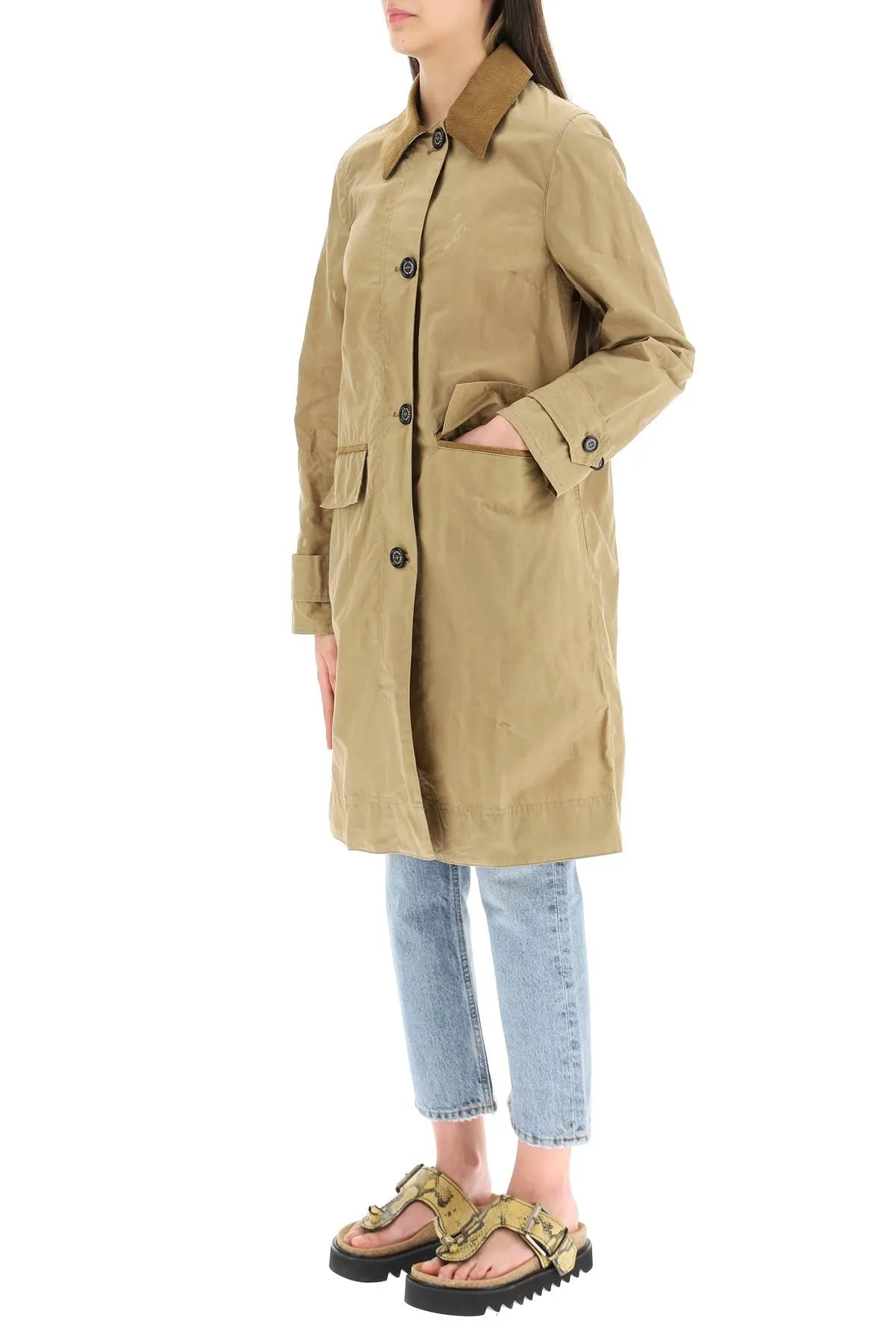Barbour Gunby Showerproof Buttoned Car Coat