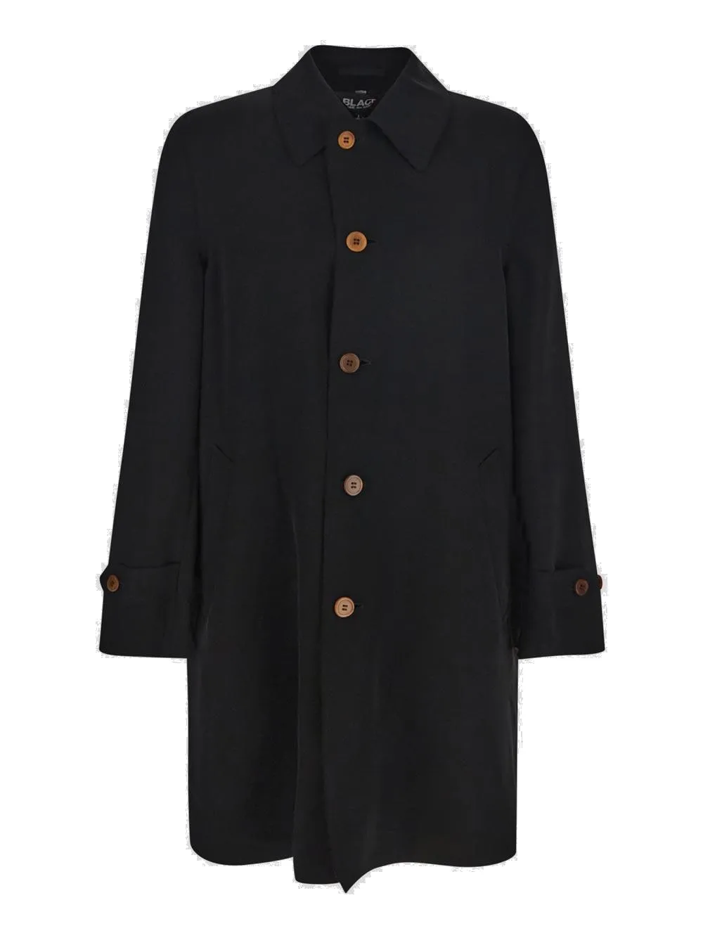 Black Comme des Garons Button-Down Coat
