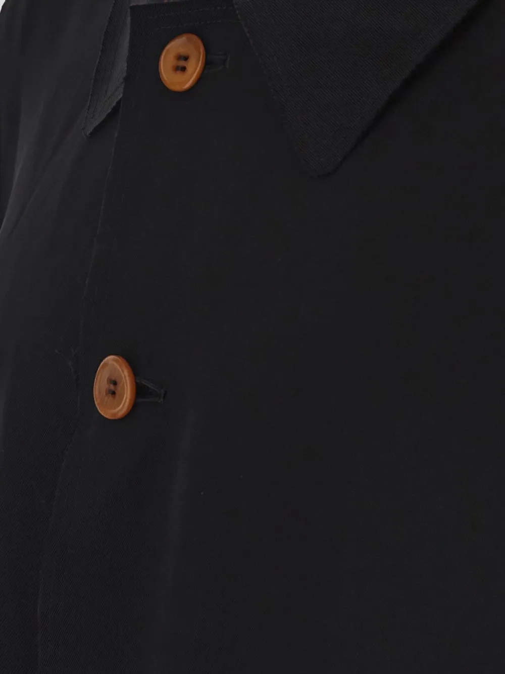Black Comme des Garons Button-Down Coat