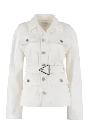 Bottega Veneta Belted Waist Buttoned Jacket