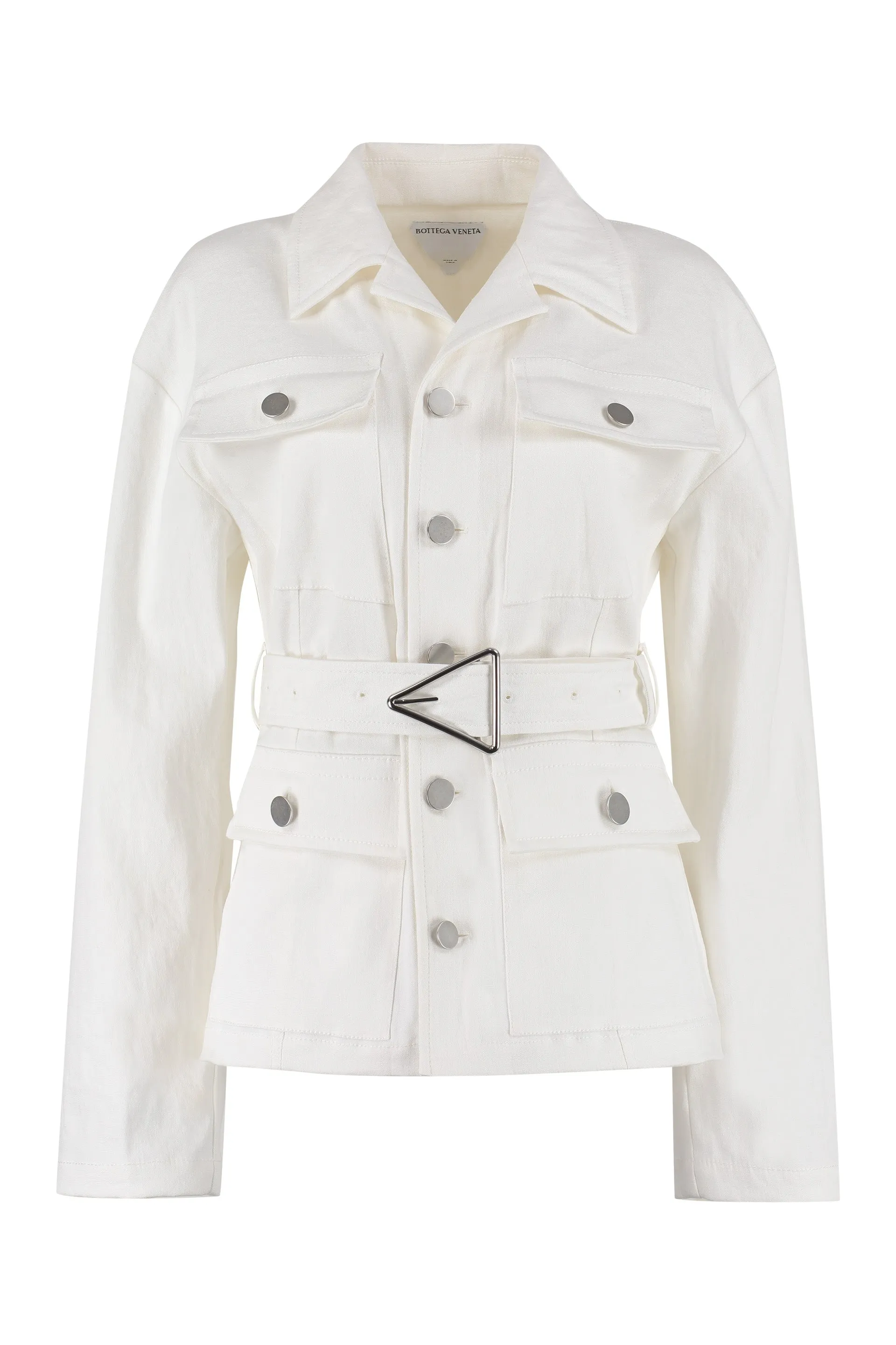 Bottega Veneta Belted Waist Buttoned Jacket