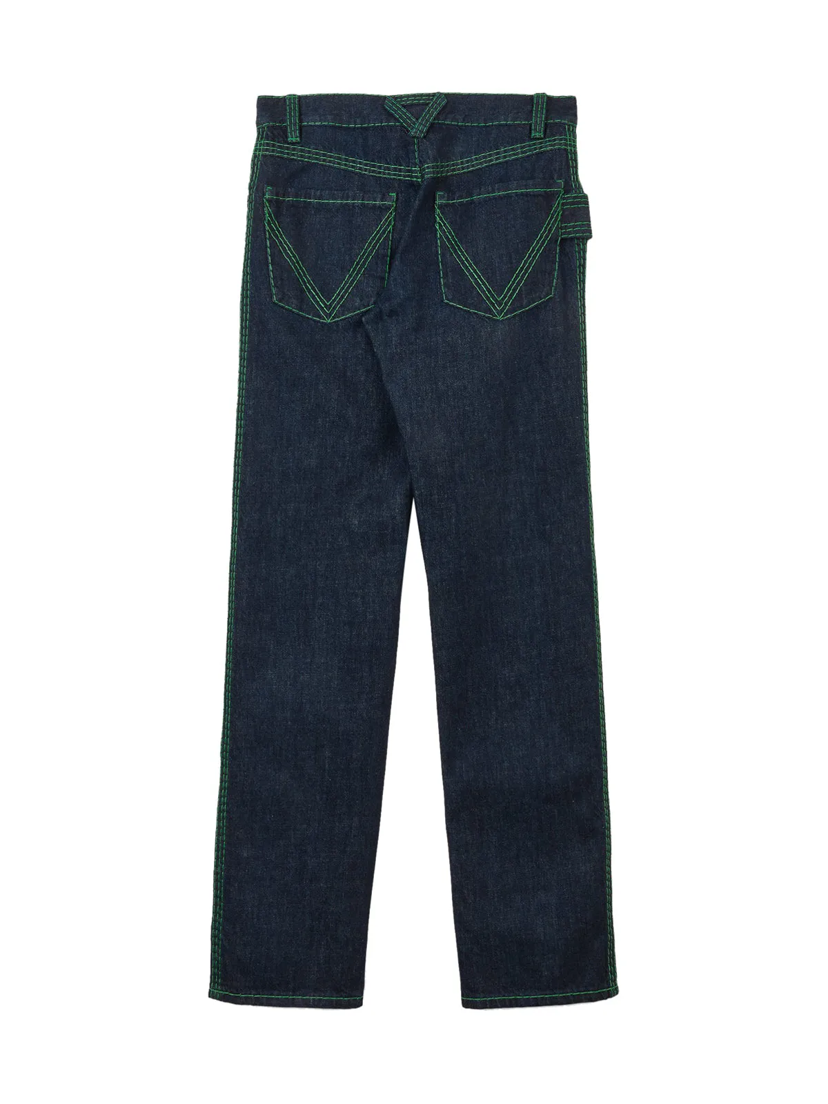 Bottega Veneta Low-Rise Contrast Stitching Jeans