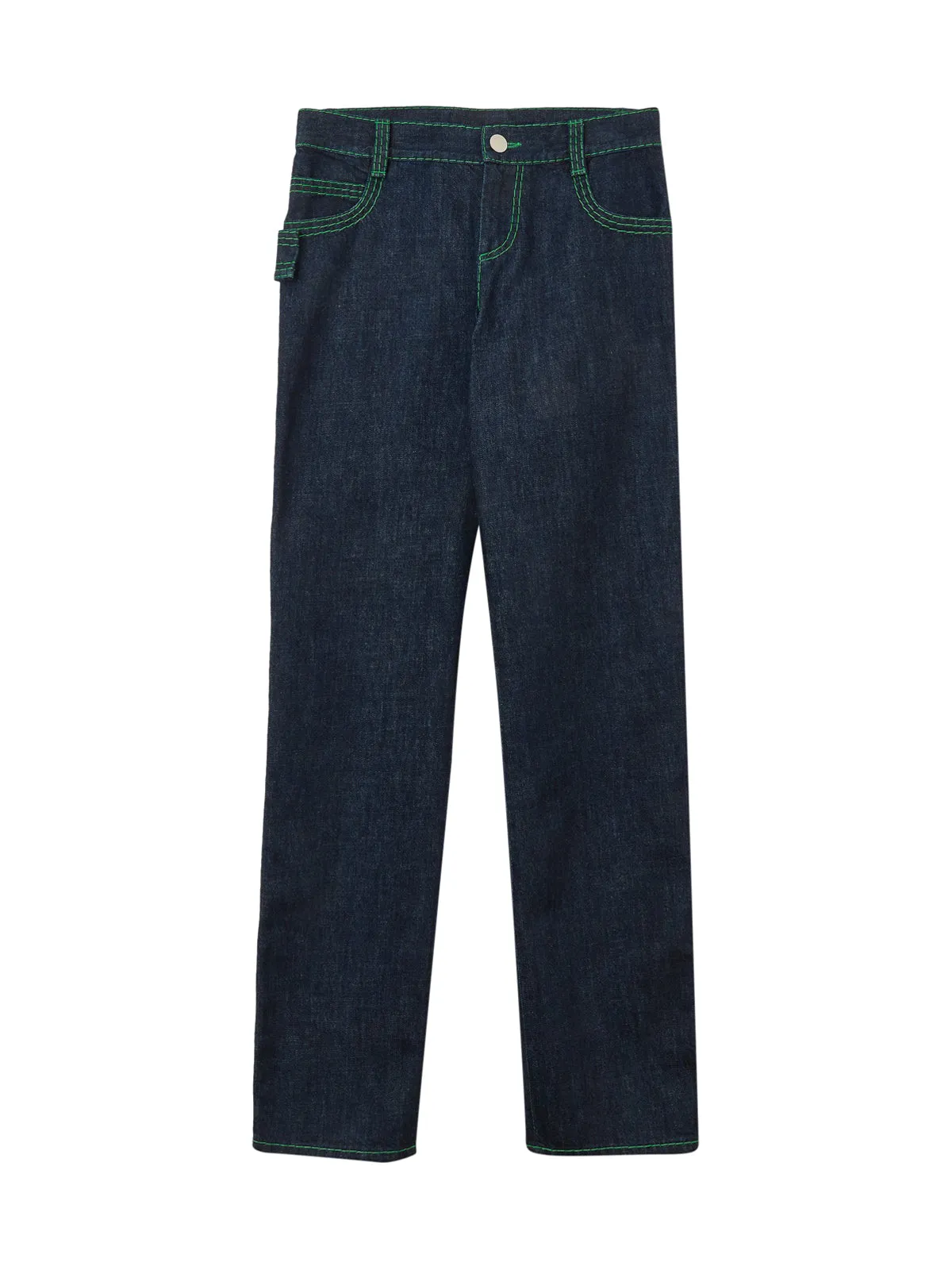Bottega Veneta Low-Rise Contrast Stitching Jeans