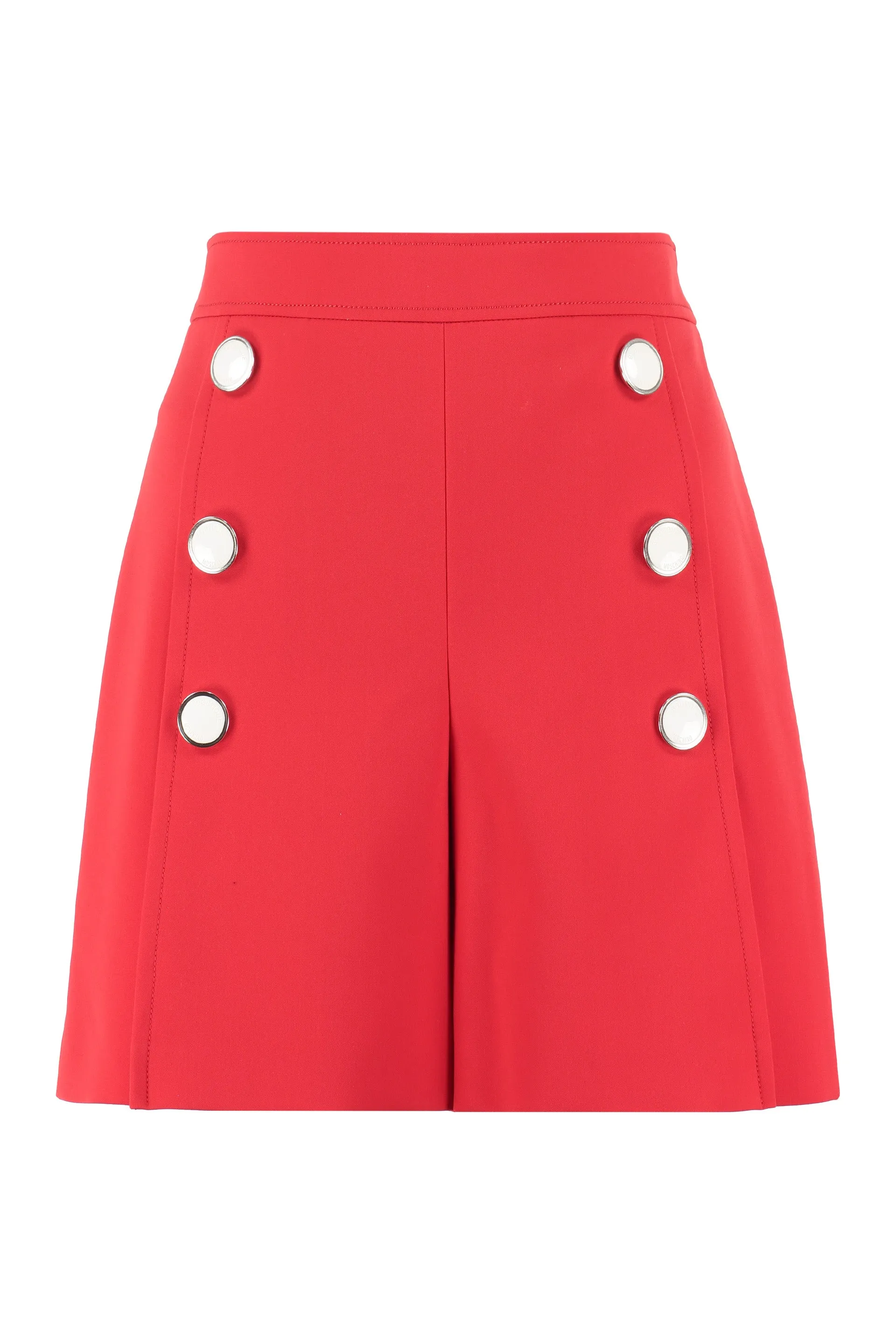 Boutique Moschino High Rise Button Detailed Shorts