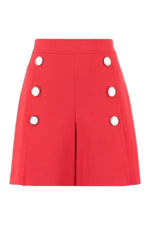 Boutique Moschino High Rise Button Detailed Shorts